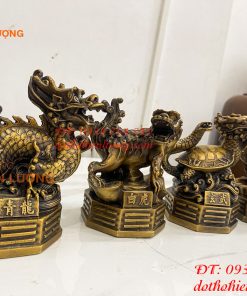 Bộ Tứ Linh Bằng Đồng Phong Thủy Cao 15cm