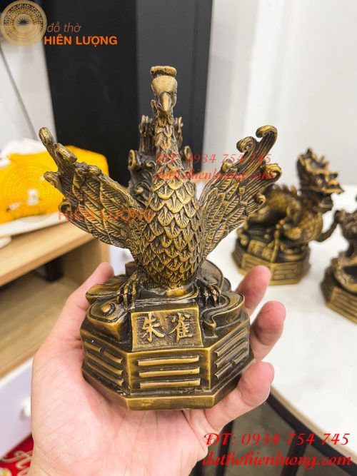 Bộ Tứ Linh Bằng Đồng Phong Thủy Cao 15cm