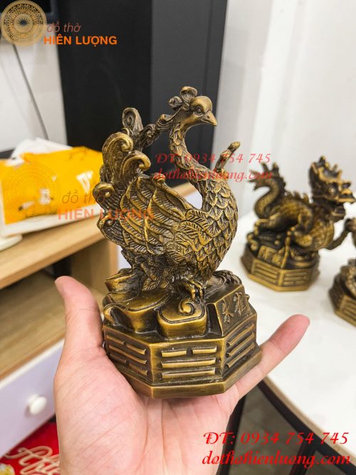 Bộ Tứ Linh Bằng Đồng Phong Thủy Cao 15cm