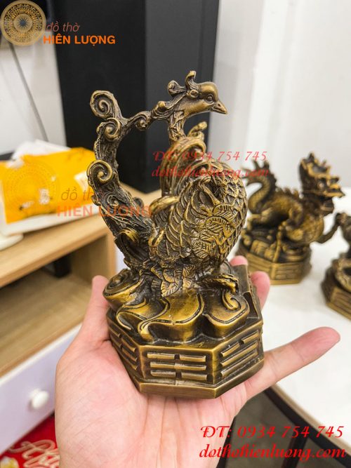 Bộ Tứ Linh Bằng Đồng Phong Thủy Cao 15cm