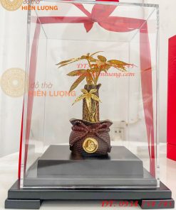 Cây Kim Ngân Mạ Vàng 24K Cao Cấp Cao 22cm