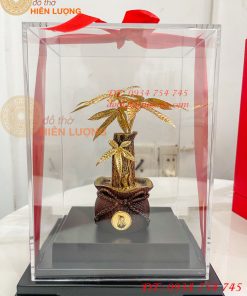 Cây Kim Ngân Mạ Vàng 24K Cao Cấp Cao 22cm