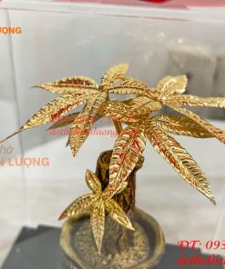 Cây Kim Ngân Mạ Vàng 24K Cao Cấp Cao 22cm