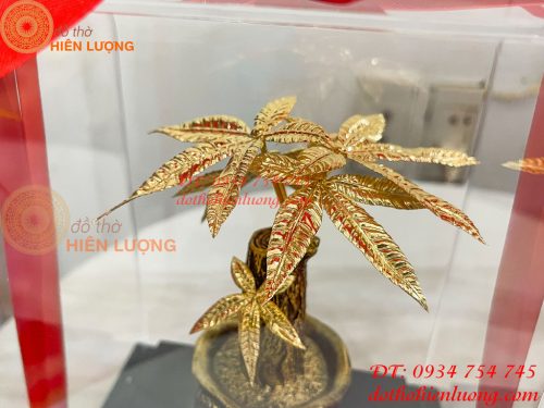 Cây Kim Ngân Mạ Vàng 24K Cao Cấp Cao 22cm