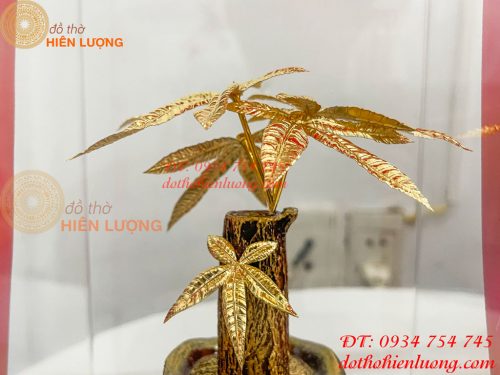 Cây Kim Ngân Mạ Vàng 24K Cao Cấp Cao 22cm
