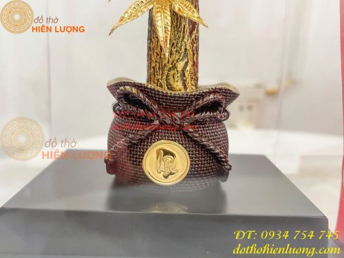Cây Kim Ngân Mạ Vàng 24K Cao Cấp Cao 22cm