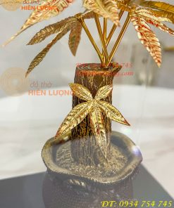 Cây Kim Ngân Mạ Vàng 24K Cao Cấp Cao 22cm