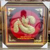 Tranh Chữ Tâm Rồng 60x60cm Bằng Đồng Treo Tường