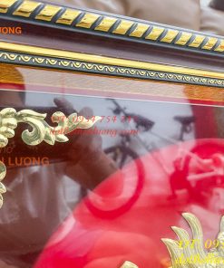 Tranh Chữ Tâm Rồng 60x60cm Bằng Đồng Treo Tường