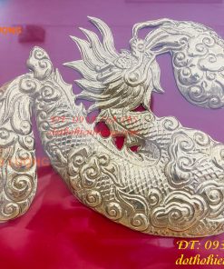 Tranh Chữ Tâm Rồng 60x60cm Bằng Đồng Treo Tường
