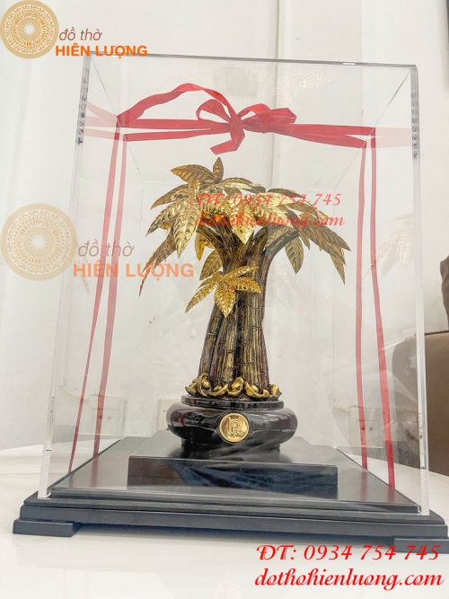 Cây Kim Ngân Mạ Vàng 24K Cao 37cm Cỡ To