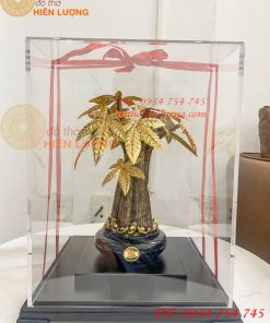 Cây Kim Ngân Mạ Vàng 24K Cao 37cm Cỡ To