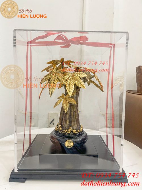 Cây Kim Ngân Mạ Vàng 24K Cao 37cm Cỡ To