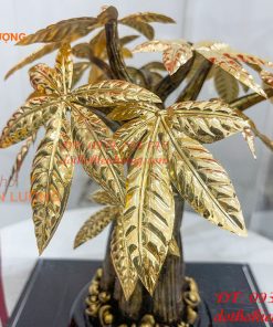 Cây Kim Ngân Mạ Vàng 24K Cao 37cm Cỡ To