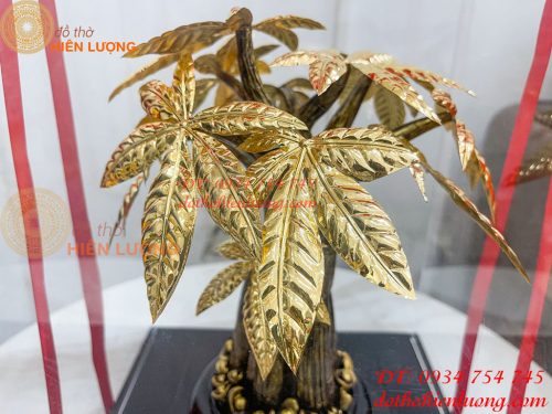 Cây Kim Ngân Mạ Vàng 24K Cao 37cm Cỡ To