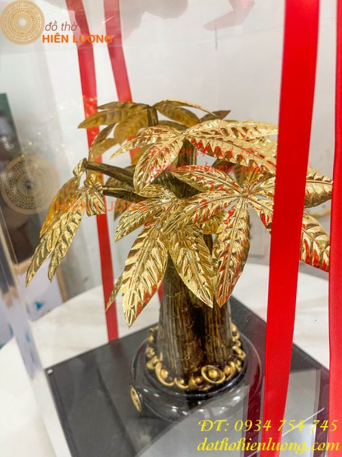 Cây Kim Ngân Mạ Vàng 24K Cao 37cm Cỡ To