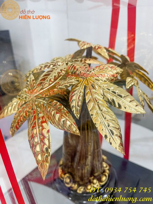 Cây Kim Ngân Mạ Vàng 24K Cao 37cm Cỡ To