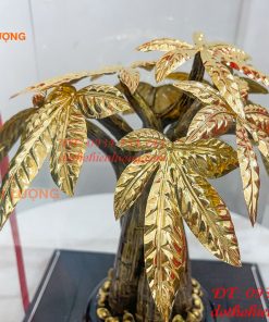 Cây Kim Ngân Mạ Vàng 24K Cao 37cm Cỡ To