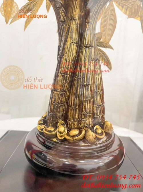 Cây Kim Ngân Mạ Vàng 24K Cao 37cm Cỡ To