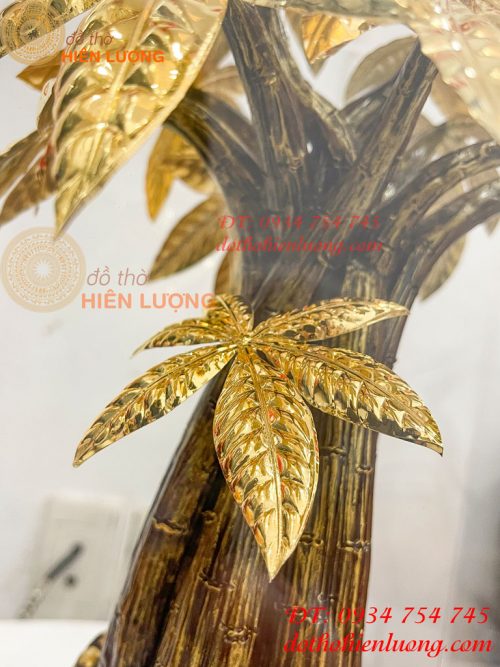 Cây Kim Ngân Mạ Vàng 24K Cao 37cm Cỡ To