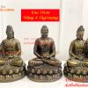 Bộ Tây Phương Tam Thánh Ngồi Cao 30cm Bằng Đồng Hun