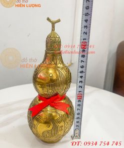 Hồ Lô Bát Quái Cao 25cm Bằng Đồng Phong Thủy