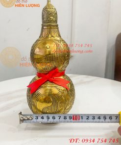 Hồ Lô Bát Quái Cao 25cm Bằng Đồng Phong Thủy