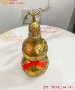 Hồ Lô Bát Quái Cao 25cm Bằng Đồng Phong Thủy