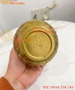 Hồ Lô Bát Quái Cao 25cm Bằng Đồng Phong Thủy