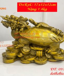 Tượng Long Quy Cõng Con Trấn Trạch Bằng Đồng Phong Thủy