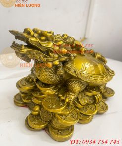 Tượng Long Quy Cõng Con Trấn Trạch Bằng Đồng Phong Thủy