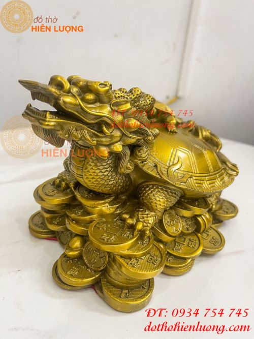 Tượng Long Quy Cõng Con Trấn Trạch Bằng Đồng Phong Thủy