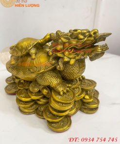 Tượng Long Quy Cõng Con Trấn Trạch Bằng Đồng Phong Thủy