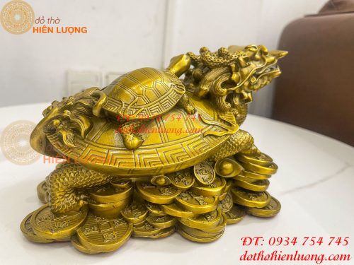 Tượng Long Quy Cõng Con Trấn Trạch Bằng Đồng Phong Thủy