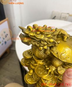Tượng Long Quy Cõng Con Trấn Trạch Bằng Đồng Phong Thủy