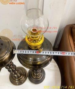Đèn Dầu Pháp Cổ Bằng Đồng Cao 85cm Cả Bóng