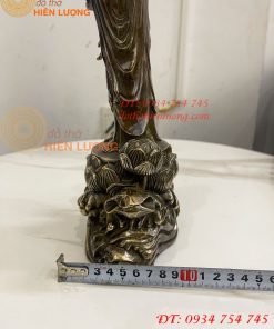 Tượng Phật Thích Ca Đứng Đài Sen Bằng Đồng Hun Cao 30cm