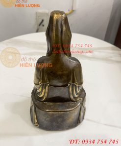 Tượng Phật Bà Quan Âm Tống Tử Bằng Đồng Hun Cao 21cm