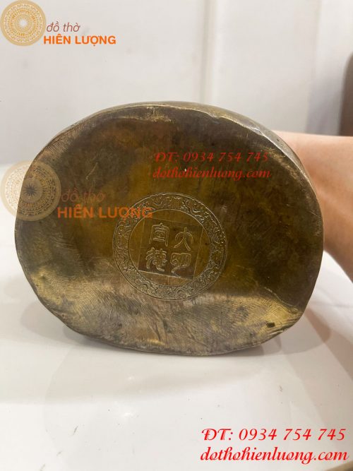 Tượng Phật Bà Quan Âm Tống Tử Bằng Đồng Hun Cao 21cm