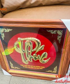 Tranh Chữ Phúc 57x57cm Bằng Đồng Treo Tường