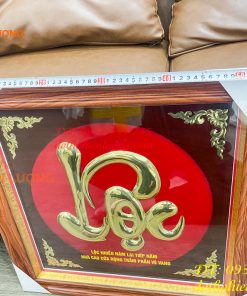 Tranh Chữ Lộc 57x57cm Bằng Đồng Treo Tường