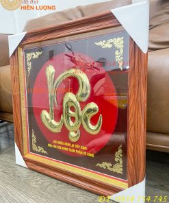 Tranh Chữ Lộc 57x57cm Bằng Đồng Treo Tường