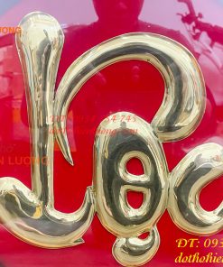 Tranh Chữ Lộc 57x57cm Bằng Đồng Treo Tường