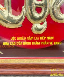 Tranh Chữ Lộc 57x57cm Bằng Đồng Treo Tường