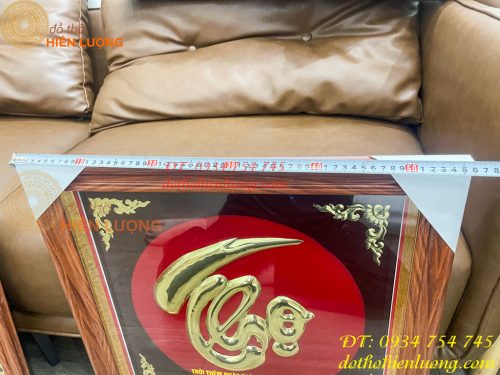 Tranh Chữ Thọ 57x57cm Bằng Đồng Treo Tường