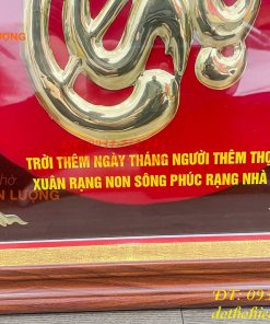 Tranh Chữ Thọ 57x57cm Bằng Đồng Treo Tường