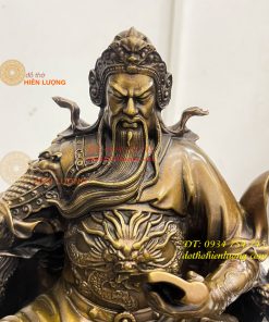Tượng Quan Công Ngồi Ghế Hổ Đọc Sách Cao 30cm