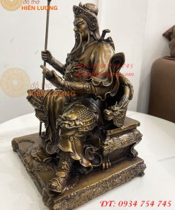 Tượng Quan Công Ngồi Ghế Hổ Đọc Sách Cao 30cm