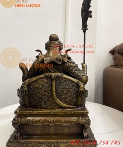 Tượng Quan Công Ngồi Ghế Hổ Đọc Sách Cao 30cm