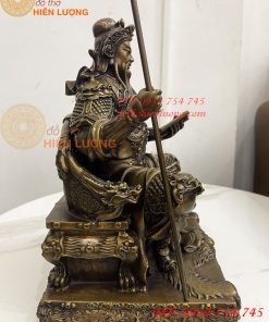 Tượng Quan Công Ngồi Ghế Hổ Đọc Sách Cao 30cm